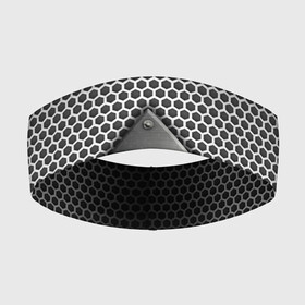 Повязка на голову 3D с принтом Броня металлическая ,  |  | Тематика изображения на принте: абстракция | броня | геометрия | железо | кольчуга | конус | круги | линии | металл | полосы | сетка | сталь | текстура | треугольник