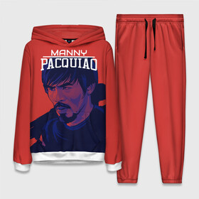 Женский костюм 3D (с толстовкой) с принтом Manny Pacquiao ,  |  | manny pacquiao | pac man | pacquiao | бокс | мэнни пакьяо | пакьяо