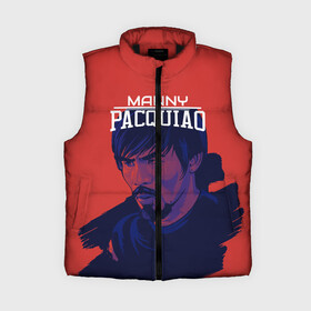 Женский жилет утепленный 3D с принтом Manny Pacquiao ,  |  | manny pacquiao | pac man | pacquiao | бокс | мэнни пакьяо | пакьяо