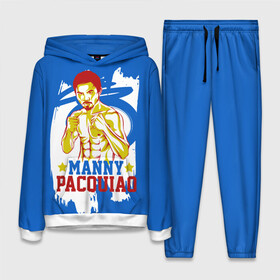 Женский костюм 3D (с толстовкой) с принтом Manny Pacquiao ,  |  | manny pacquiao | pac man | pacquiao | бокс | мэнни пакьяо | пакьяо