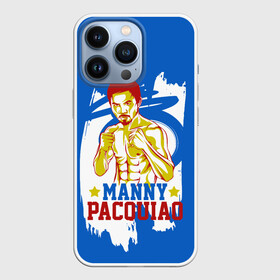 Чехол для iPhone 13 Pro с принтом Manny Pacquiao ,  |  | Тематика изображения на принте: manny pacquiao | pac man | pacquiao | бокс | мэнни пакьяо | пакьяо