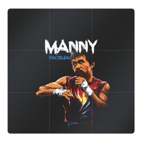 Магнитный плакат 3Х3 с принтом Manny , Полимерный материал с магнитным слоем | 9 деталей размером 9*9 см | manny pacquiao | pac man | pacquiao | бокс | мэнни пакьяо | пакьяо