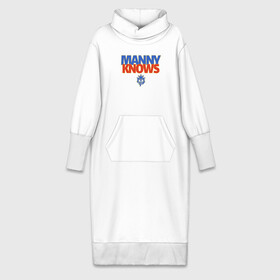 Платье удлиненное хлопок с принтом Manny Knows ,  |  | manny pacquiao | pac man | pacquiao | бокс | мэнни пакьяо | пакьяо