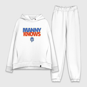 Женский костюм хлопок Oversize с принтом Manny Knows ,  |  | manny pacquiao | pac man | pacquiao | бокс | мэнни пакьяо | пакьяо