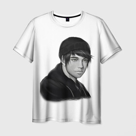 Мужская футболка 3D с принтом Думер , 100% полиэфир | прямой крой, круглый вырез горловины, длина до линии бедер | doomer | doomer girl | doomer guy | trad girl | думер | мем | мемы | парень