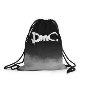 Рюкзак-мешок 3D с принтом DEVIL MAY CRY (DMC) , 100% полиэстер | плотность ткани — 200 г/м2, размер — 35 х 45 см; лямки — толстые шнурки, застежка на шнуровке, без карманов и подкладки | 