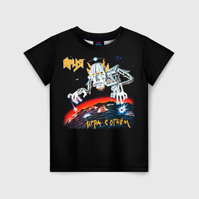 Детская футболка 3D с принтом Ария , 100% гипоаллергенный полиэфир | прямой крой, круглый вырез горловины, длина до линии бедер, чуть спущенное плечо, ткань немного тянется | aria | rock | russian rock | ария | дубинин | игра с огнем | кипелов | маврин | рок | русский рок | холстинин