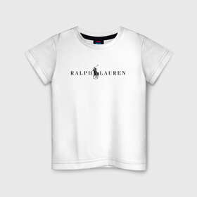 Детская футболка хлопок с принтом Ralph Lauren , 100% хлопок | круглый вырез горловины, полуприлегающий силуэт, длина до линии бедер | ralph lauren | богато | бренд | всадник | дорого | крикет | лаурен | лошадь | минимализм | поло | премиум | ральф | ральфлаурен | свитшот | тренд | футболка