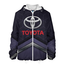 Мужская куртка 3D с принтом TOYOTA , ткань верха — 100% полиэстер, подклад — флис | прямой крой, подол и капюшон оформлены резинкой с фиксаторами, два кармана без застежек по бокам, один большой потайной карман на груди. Карман на груди застегивается на липучку | auto | sport | toyota | авто | автомобиль | автомобильные | бренд | марка | машины | спорт | тойота