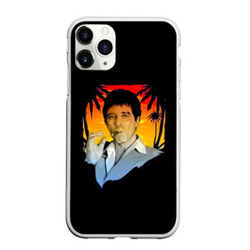 Чехол для iPhone 11 Pro Max матовый с принтом Тони Монтана , Силикон |  | criminal | gangster | mafia | tony montana | актер | аль пачино | банда | бандит | гангстер | кино | костюм | крестный отец | криминал | лицо со шрамом | мафия | пальмы | парню | прикольная | природа | тони монтана