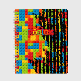 Тетрадь с принтом Roblox , 100% бумага | 48 листов, плотность листов — 60 г/м2, плотность картонной обложки — 250 г/м2. Листы скреплены сбоку удобной пружинной спиралью. Уголки страниц и обложки скругленные. Цвет линий — светло-серый
 | game | game roblox | logo roblox | online game | r | roblox | игра | игра роблокс | лого | лого роблокс | логотип | надпись | онлайн игра | онлайн игра роблокс | роблокс