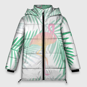 Женская зимняя куртка 3D с принтом Фламинго в джунглях , верх — 100% полиэстер; подкладка — 100% полиэстер; утеплитель — 100% полиэстер | длина ниже бедра, силуэт Оверсайз. Есть воротник-стойка, отстегивающийся капюшон и ветрозащитная планка. 

Боковые карманы с листочкой на кнопках и внутренний карман на молнии | арт | джунгли | лес | леса | пальма | пальмы | папоротник | розовый фламинго | фламинго