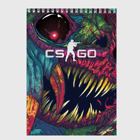 Скетчбук с принтом CS GO Hyper Beast , 100% бумага
 | 48 листов, плотность листов — 100 г/м2, плотность картонной обложки — 250 г/м2. Листы скреплены сверху удобной пружинной спиралью | counter | cs | go | hyper beast | strike | ак | бист | гипер | го | зубы | игровая | игроку | игроману | контер | крутая | крутой | кс | нож | страйк | хайпер бист | хипер | чудовище