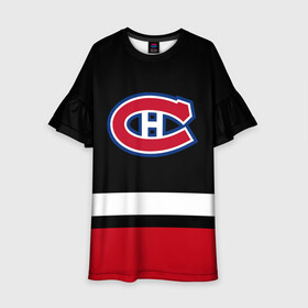 Детское платье 3D с принтом Монреаль Канадиенс , 100% полиэстер | прямой силуэт, чуть расширенный к низу. Круглая горловина, на рукавах — воланы | canadiens | hockey | montreal | montreal canadiens | nhl | usa | канадиенс | монреаль | монреаль канадиенс | нхл | спорт | сша | хоккей | шайба