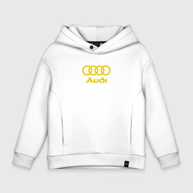 Детское худи Oversize хлопок с принтом Audi GOLD , френч-терри — 70% хлопок, 30% полиэстер. Мягкий теплый начес внутри —100% хлопок | боковые карманы, эластичные манжеты и нижняя кромка, капюшон на магнитной кнопке | Тематика изображения на принте: audi | auto | quattro | авто | автомобиль | ауди | марка | машина