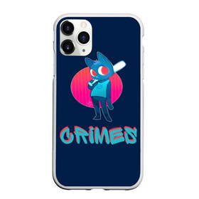 Чехол для iPhone 11 Pro матовый с принтом Crimes time , Силикон |  | happy wolf | kiska adventures | mae borowski | night in the woods | коты | кошки | мем | мемы | мэй | мэй боровски | неон | приколы | прикольные надписи | хеппи вульф