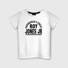 Детская футболка хлопок с принтом Roy Jones Jr. , 100% хлопок | круглый вырез горловины, полуприлегающий силуэт, длина до линии бедер | captain hook | roy jones | roy levesta jones | бокс | капитан хук | рой джонс