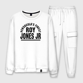 Мужской костюм хлопок с принтом Roy Jones Jr. , 100% хлопок | на свитшоте круглая горловина, мягкая резинка по низу. Брюки заужены к низу, на них два вида карманов: два “обычных” по бокам и два объемных, с клапанами, расположенные ниже линии бедра. Брюки с мягкой трикотажной резинкой на поясе и по низу штанин. В поясе для дополнительного комфорта — широкие завязки | captain hook | roy jones | roy levesta jones | бокс | капитан хук | рой джонс