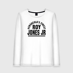 Женский лонгслив хлопок с принтом Roy Jones Jr. , 100% хлопок |  | captain hook | roy jones | roy levesta jones | бокс | капитан хук | рой джонс