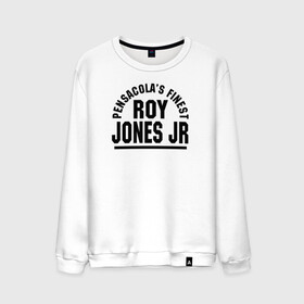 Мужской свитшот хлопок с принтом Roy Jones Jr. , 100% хлопок |  | captain hook | roy jones | roy levesta jones | бокс | капитан хук | рой джонс