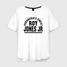 Мужская футболка хлопок Oversize с принтом Roy Jones Jr. , 100% хлопок | свободный крой, круглый ворот, “спинка” длиннее передней части | captain hook | roy jones | roy levesta jones | бокс | капитан хук | рой джонс