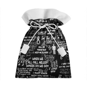 Подарочный 3D мешок с принтом BILLIE EILISH BLACK , 100% полиэстер | Размер: 29*39 см | Тематика изображения на принте: bad guy | billie eilish | music | ocean eyes | pop | билли айлиш | билли эйлиш | девушка | музыка