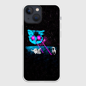 Чехол для iPhone 13 mini с принтом Кошак ,  |  | Тематика изображения на принте: animal | art | cat | meme | nasa | space | stars | арт | астрономия | вселенная | галактика | голова | грозовой кошак | животное | космос | кот | котята | кошка | мем | наса | прикольная | тренд