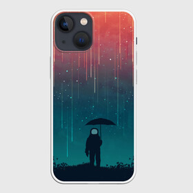 Чехол для iPhone 13 mini с принтом Космический Дождь ,  |  | night | rain | space | star | stars | астронавт | дождь | звезды | картинки | космический | космонавт | космос | ночь | прикольная | прикольные | темнота