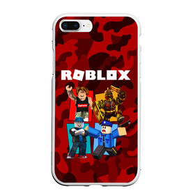 Чехол для iPhone 7Plus/8 Plus матовый с принтом ROBLOX , Силикон | Область печати: задняя сторона чехла, без боковых панелей | game | gamer | logo | minecraft | roblox | simulator | supreme | игра | конструктор | лого | майнкрафт | персонажи | симулятор | строительство | супреме | суприм | суприме | фигура