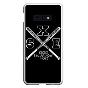 Чехол для Samsung S10E с принтом straight edge , Силикон | Область печати: задняя сторона чехла, без боковых панелей | Тематика изображения на принте: edge | hardcore | no drugs | straight | straight edge | sxe | грань | четкая | чёткая грань