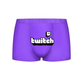 Мужские трусы 3D с принтом Twitch , 50% хлопок, 50% полиэстер | классическая посадка, на поясе мягкая тканевая резинка | twich | twitch | twitch logo | twitch tv | твитч | твитч тв | твич | твич тв