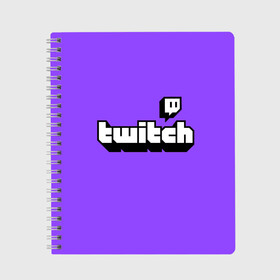 Тетрадь с принтом Twitch , 100% бумага | 48 листов, плотность листов — 60 г/м2, плотность картонной обложки — 250 г/м2. Листы скреплены сбоку удобной пружинной спиралью. Уголки страниц и обложки скругленные. Цвет линий — светло-серый
 | twich | twitch | twitch logo | twitch tv | твитч | твитч тв | твич | твич тв