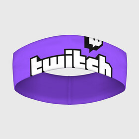 Повязка на голову 3D с принтом Twitch ,  |  | twich | twitch | twitch logo | twitch tv | твитч | твитч тв | твич | твич тв