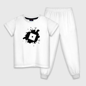 Детская пижама хлопок с принтом ROBLOX , 100% хлопок |  брюки и футболка прямого кроя, без карманов, на брюках мягкая резинка на поясе и по низу штанин
 | game | gamer | logo | minecraft | roblox | simulator | supreme | игра | конструктор | лого | майнкрафт | персонажи | симулятор | строительство | супреме | суприм | суприме | фигура