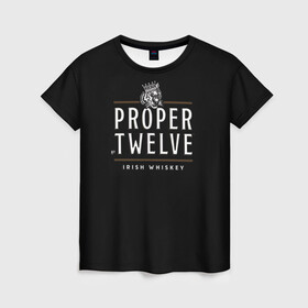 Женская футболка 3D с принтом Conor McGregor (Proper Twelve) , 100% полиэфир ( синтетическое хлопкоподобное полотно) | прямой крой, круглый вырез горловины, длина до линии бедер | conor | conor mcgregor | proper twelve | ufc | whiskey | виски | пропер твелв | юфс