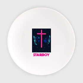 Тарелка с принтом STARBOY , фарфор | диаметр - 210 мм
диаметр для нанесения принта - 120 мм | Тематика изображения на принте: blinding lights | heartless | starboy | the weekend | уикенд