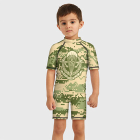 Детский купальный костюм 3D с принтом ВДВ СССР , Полиэстер 85%, Спандекс 15% | застежка на молнии на спине | 23 февраля | t | армейка | армия | вдв | вдвшник | воздушно | войска | герб | голубые береты | десант | десантник | десантные | десантура | за вдв | зеленка | зеленый | знак | камуфляж | маскировка