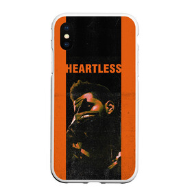 Чехол для iPhone XS Max матовый с принтом HEARTLESS , Силикон | Область печати: задняя сторона чехла, без боковых панелей | blinding lights | heartless | starboy | the weekend | уикенд