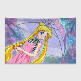Флаг-баннер с принтом Sailor Moon , 100% полиэстер | размер 67 х 109 см, плотность ткани — 95 г/м2; по краям флага есть четыре люверса для крепления | baby | bunny | girl | like | pink | sailormoon | usagi | вода капли | воин | волосы | глаза | девушка | дождь | зайчик | зонтик | котик | кролик | лето | луна | малышка | матроска | небо | облака | природа | радуга | розовый