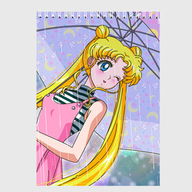 Скетчбук с принтом Sailor Moon , 100% бумага
 | 48 листов, плотность листов — 100 г/м2, плотность картонной обложки — 250 г/м2. Листы скреплены сверху удобной пружинной спиралью | Тематика изображения на принте: baby | bunny | girl | like | pink | sailormoon | usagi | вода капли | воин | волосы | глаза | девушка | дождь | зайчик | зонтик | котик | кролик | лето | луна | малышка | матроска | небо | облака | природа | радуга | розовый