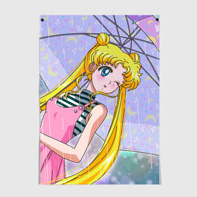 Постер с принтом Sailor Moon , 100% бумага
 | бумага, плотность 150 мг. Матовая, но за счет высокого коэффициента гладкости имеет небольшой блеск и дает на свету блики, но в отличии от глянцевой бумаги не покрыта лаком | baby | bunny | girl | like | pink | sailormoon | usagi | вода капли | воин | волосы | глаза | девушка | дождь | зайчик | зонтик | котик | кролик | лето | луна | малышка | матроска | небо | облака | природа | радуга | розовый