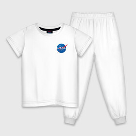 Детская пижама хлопок с принтом NASA , 100% хлопок |  брюки и футболка прямого кроя, без карманов, на брюках мягкая резинка на поясе и по низу штанин
 | galaxy | maven | nasa | space | space company | star | астрономия | галактика | джемини | дискавери | звезды | космическая компания | космос | кьюриос | меркурий | наса | скайлэб | спейс шаттл | шаттл