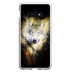 Чехол для Samsung S10E с принтом Волчий тотем , Силикон | Область печати: задняя сторона чехла, без боковых панелей | взгляд волка | волк | волк арт | волк тотем | волки | волчий | волчий взгляд | волчий тотем | волчица | волчица арт | волчья голова | голова волка | желтоглазый волк | тотем волк
