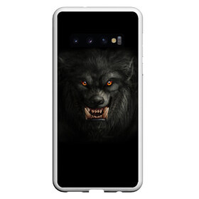 Чехол для Samsung Galaxy S10 с принтом Вервольф , Силикон | Область печати: задняя сторона чехла, без боковых панелей | вервольф | волк | волк оборотень | волк рычит | волк скалится | волчица | волчьи зубы | волчья голова | волчья пасть | голова волка | лютоволк | оборотень | оскал волка | трусы с волк | хищный оскал