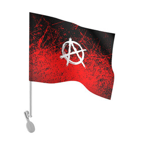 Флаг для автомобиля с принтом АНАРХИЯ , 100% полиэстер | Размер: 30*21 см | anarchy | riot | rock | анархия | бунт | знаки | музыка | панки | рок | символ