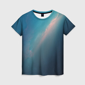 Женская футболка 3D с принтом Космос , 100% полиэфир ( синтетическое хлопкоподобное полотно) | прямой крой, круглый вырез горловины, длина до линии бедер | space | star | stars | день | звезд | звезды | космонавтики | космос | небо | пространство | скопление