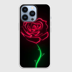 Чехол для iPhone 13 Pro с принтом Неоновая роза ,  |  | 8 марта | neon | rose | неон | роза