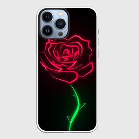 Чехол для iPhone 13 Pro Max с принтом Неоновая роза ,  |  | 8 марта | neon | rose | неон | роза