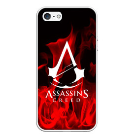 Чехол для iPhone 5/5S матовый с принтом ASSASSIN`S CREED , Силикон | Область печати: задняя сторона чехла, без боковых панелей | Тематика изображения на принте: black flag | brotherhood | chronicles | creed | game | origins | revelations | rogue | syndicate | unity | альтаир | ассасин | игры | кинжал | пираты