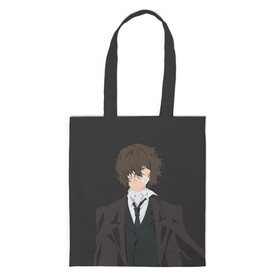 Шоппер 3D с принтом Osamu Dazai , 100% полиэстер | Плотность: 200 г/м2; Размер: 34×35 см; Высота лямок: 30 см | Тематика изображения на принте: bungou | dazai | dogs | osamu | stray | асаму | бродячие псы | бродячих | дадзай | дазай | литературные гении | осаму | проза | псов